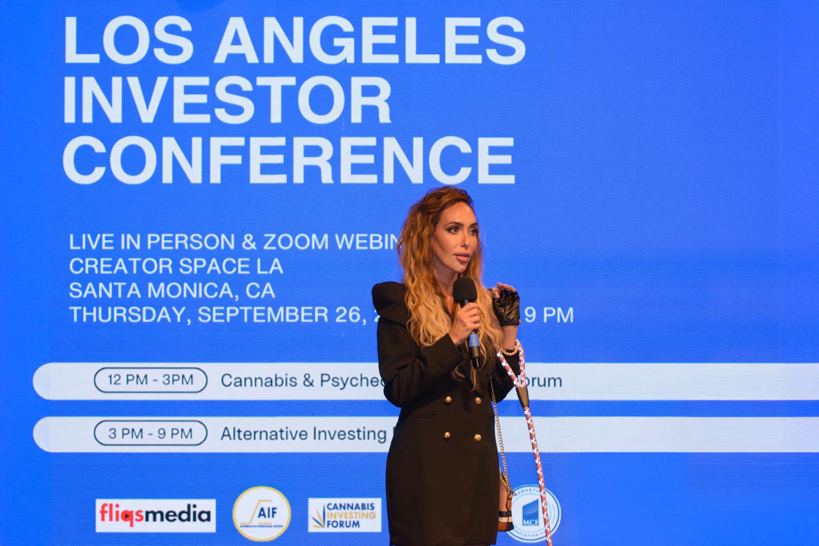 Annabella speaking at the Los Angeles Investor Conference